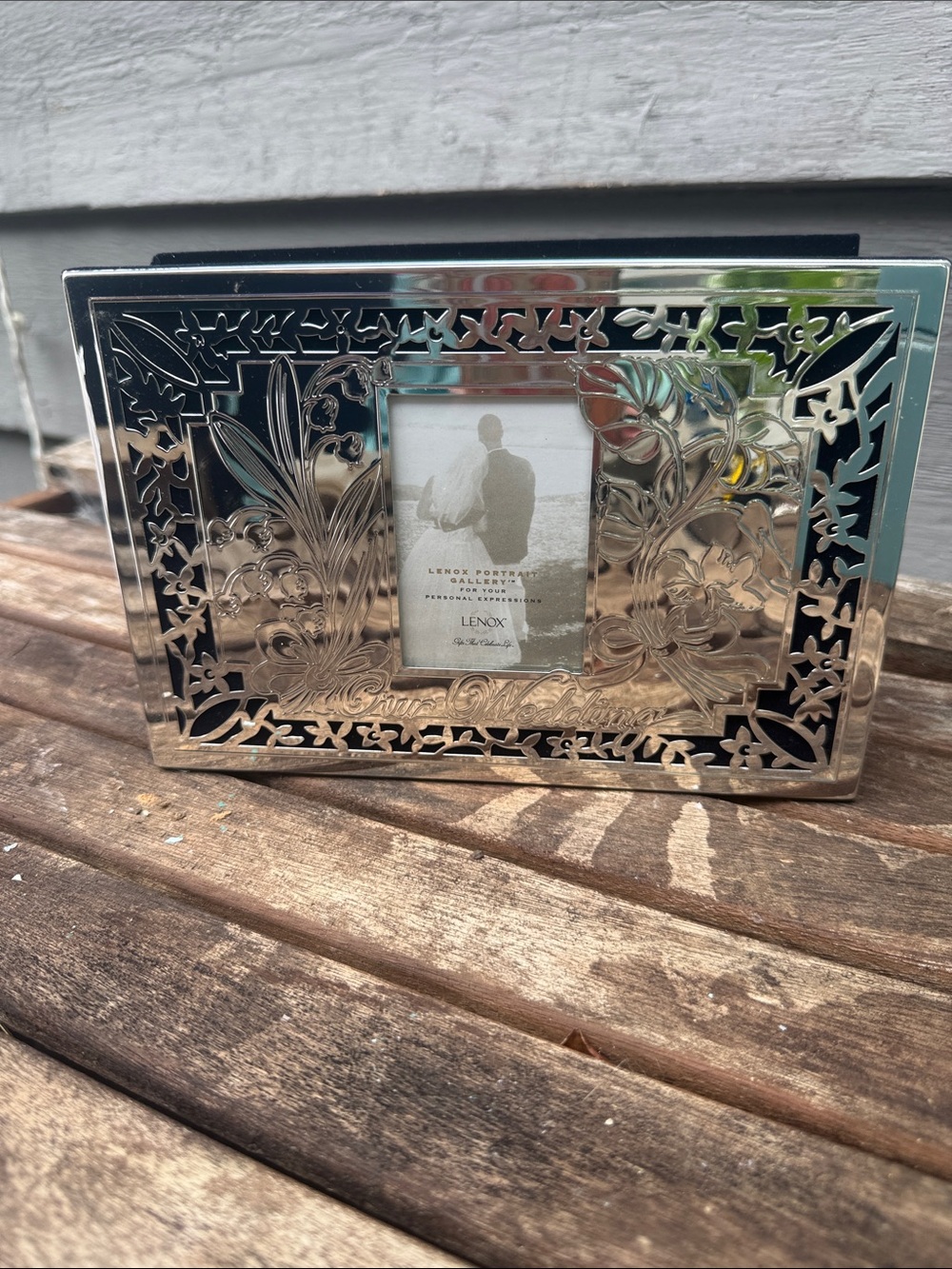 Lenox Our Family Silver Floral Design Photo Album